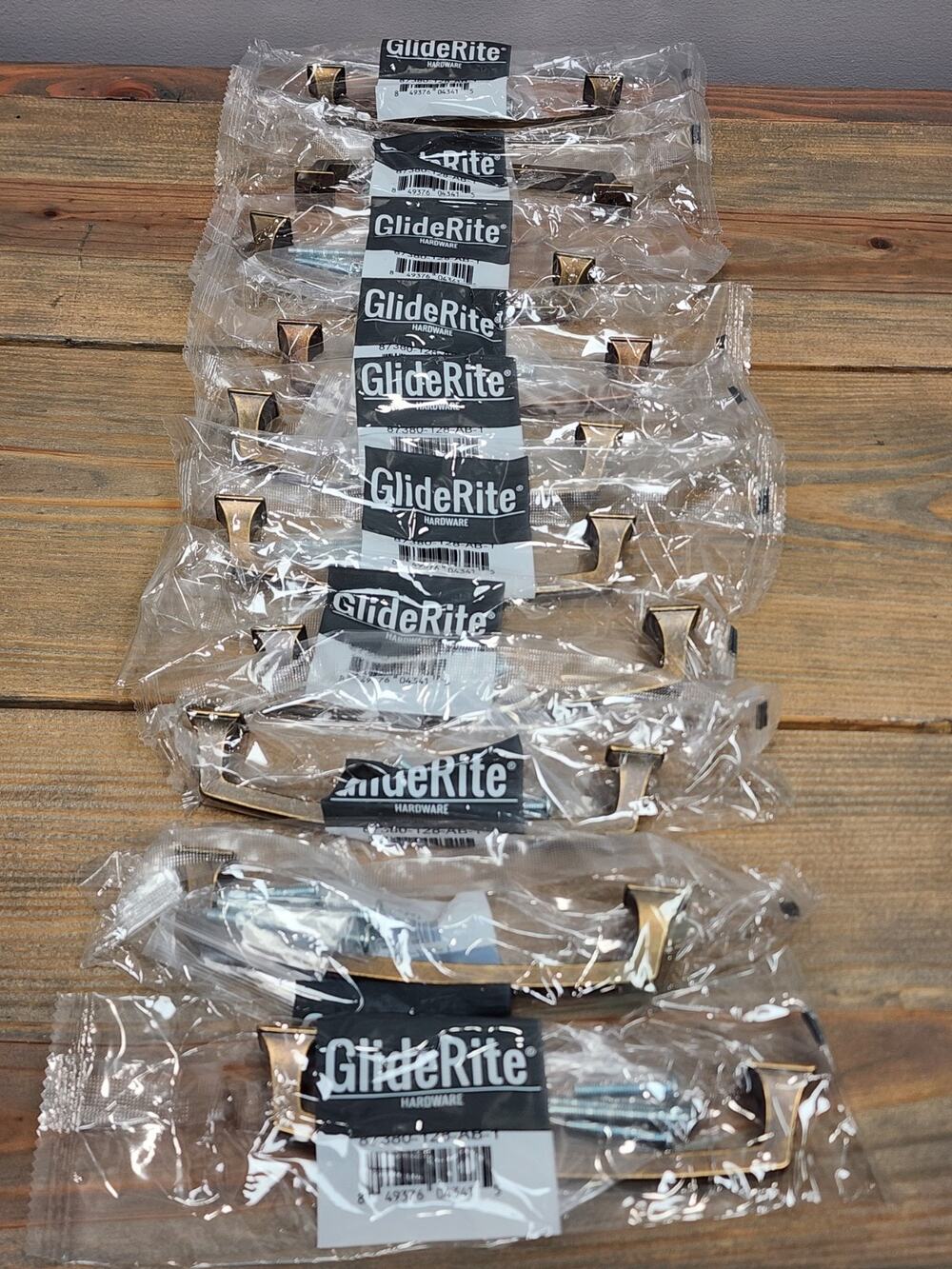 GlideRite 5" CC Antique Brass Deco Base Cabinet Drawer Pull 87380-128-AB1 Lot 10